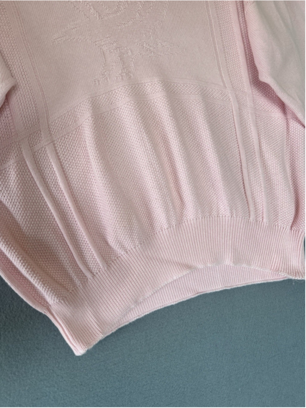 Vintage Lyle & Scott Pink Sweater Made in Scotland Cotton Knit Medium - Picture 8 of 9